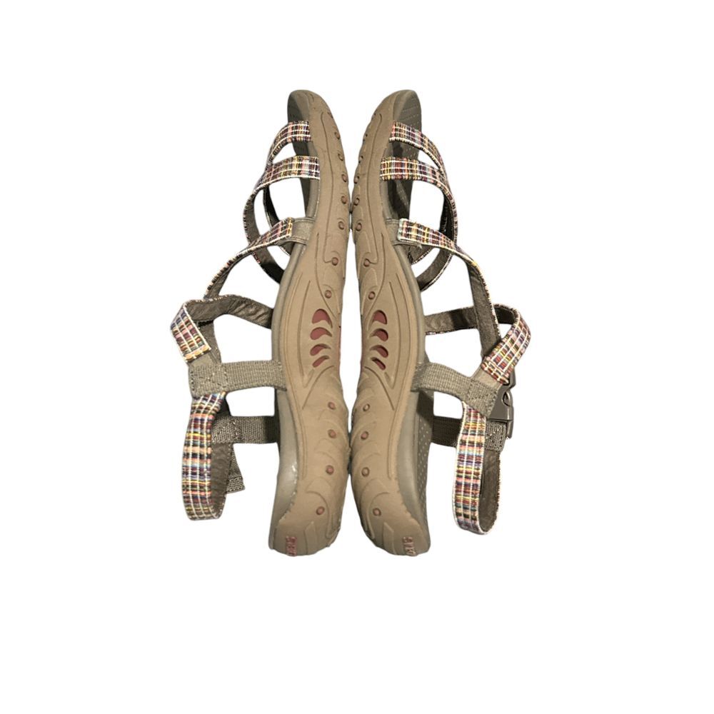 Skechers Women Reggae Bold Ambition Multicolor Plaid Strappy Comfort Sandal Sz12 - Picture 5 of 6